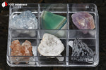 Coffret découverte 6 minéraux (Célestine, Agate, Améthyste, Aragonite, Géode de Quartz, Obsidienne) - 70 g / BJ626 - Vignette | 1001 minéraux