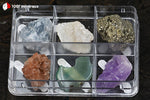 Coffret découverte 6 minéraux (Célestine, Quartz, Pyrite, Aragonite, Agate, Améthyste) - 72 g / BJ629 - Vignette | 1001 minéraux