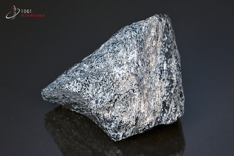 Minéral brut d'obsidienne flocons de neige noire et blanche du Mexique