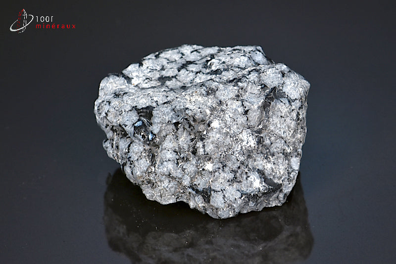 Minéral brut d'obsidienne flocons de neige noire et blanche du Mexique