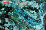 Grande Chrysocolle bleue sur Malachite - R.D. Congo - minéraux bruts 12,1 cm / 365g / BJ816 - Vignette | 1001 minéraux