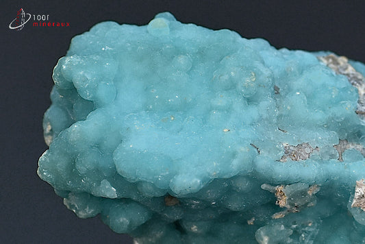 Minéral cristallisé d'hémimorphite bleue de République démocratique du Congo
