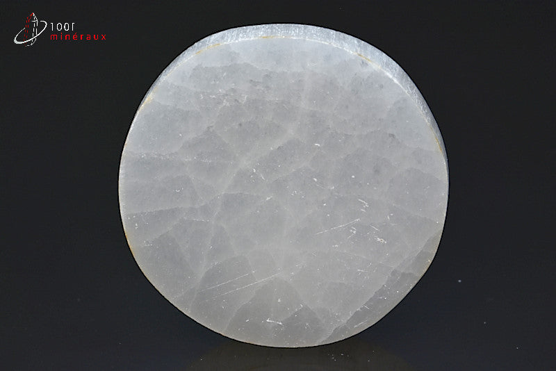 Sélénite gravée avec motif fleur de vie du Maroc