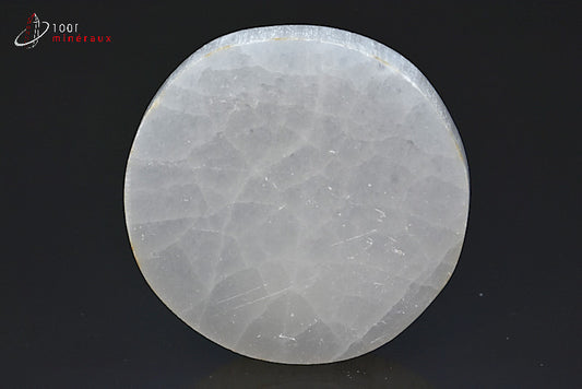 Sélénite gravée avec motif fleur de vie du Maroc