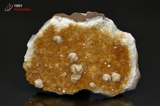 Minéral cristallisé de citrine d'Uruguay