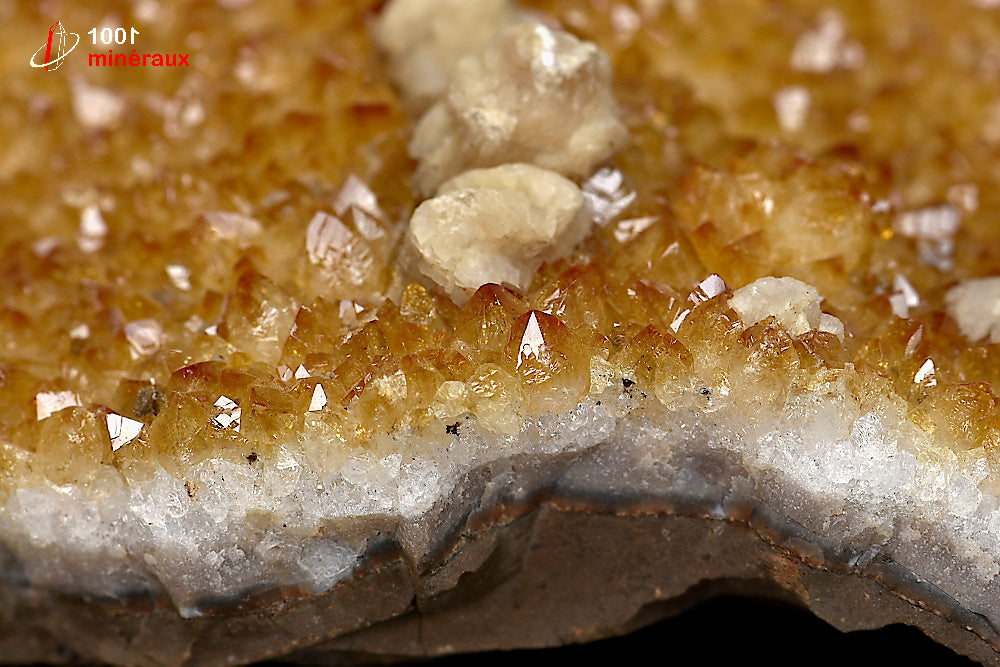 Minéral cristallisé de citrine d'Uruguay
