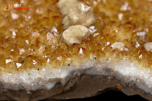 Minéral cristallisé de citrine d'Uruguay