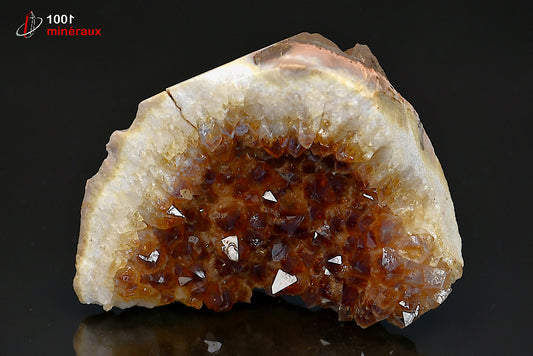 Minéral cristallisé de citrine d'Uruguay
