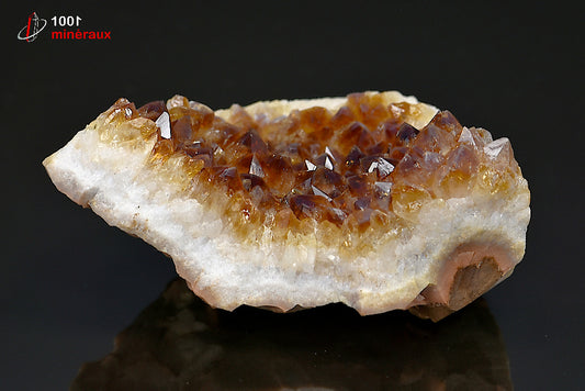 Minéral cristallisé de citrine d'Uruguay