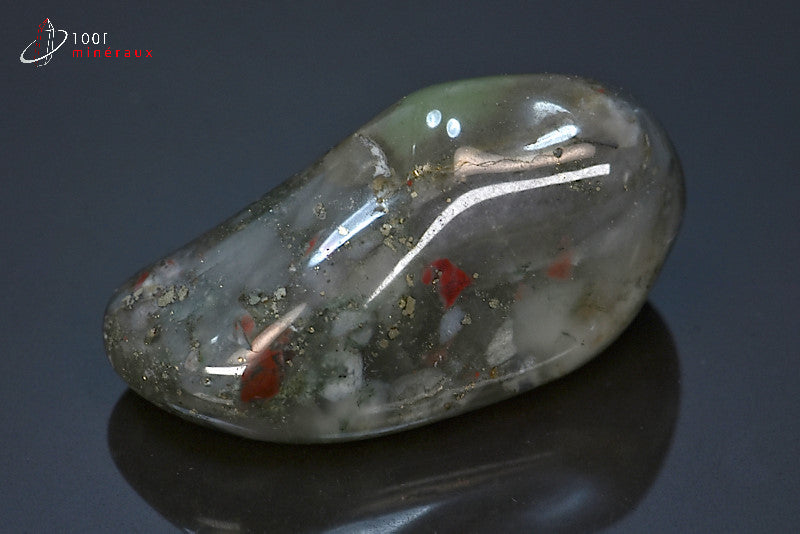 Minéral poli d'héliotrope d'Afrique du sud