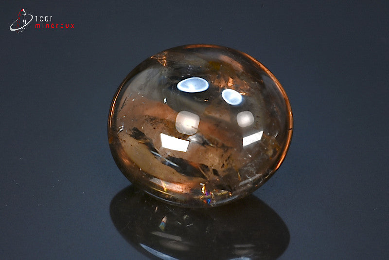 Minéral poli de quartz fumé du Brésil