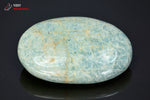 Amazonite polie en galet - Madagascar - minéraux polis 7 cm / 82g / BK351 - Vignette | 1001 minéraux