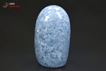 Calcite bleue polie forme libre - Mexique - minéraux polis 12,5 cm / 821g / BK501 - Vignette | 1001 minéraux