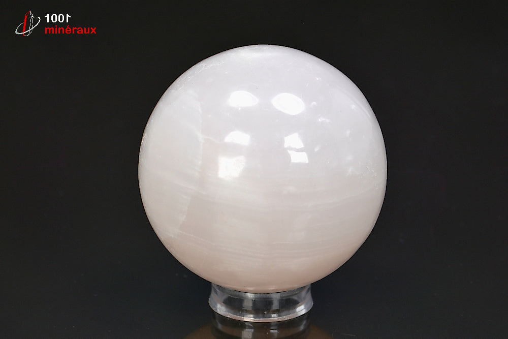 Minéral poli de manganocalcite du Pakistan en sphère