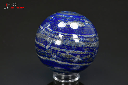 Sphère polie minérale en lapis-lazuli bleu d'Afghanistan