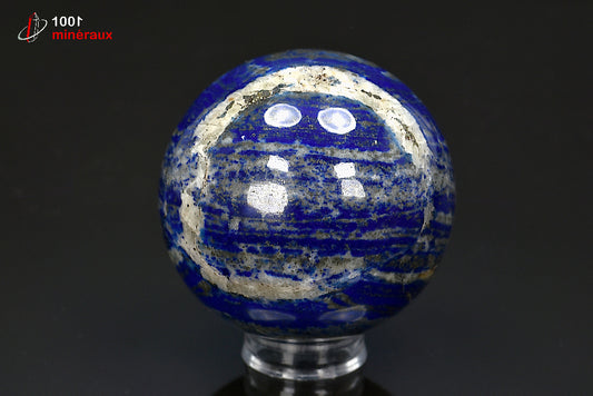 Sphère polie minérale en lapis-lazuli bleu d'Afghanistan