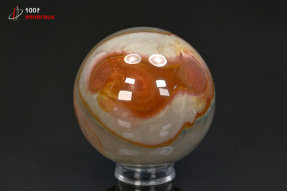 Sphère polie minérale de jaspe de couleurs de Madagascar