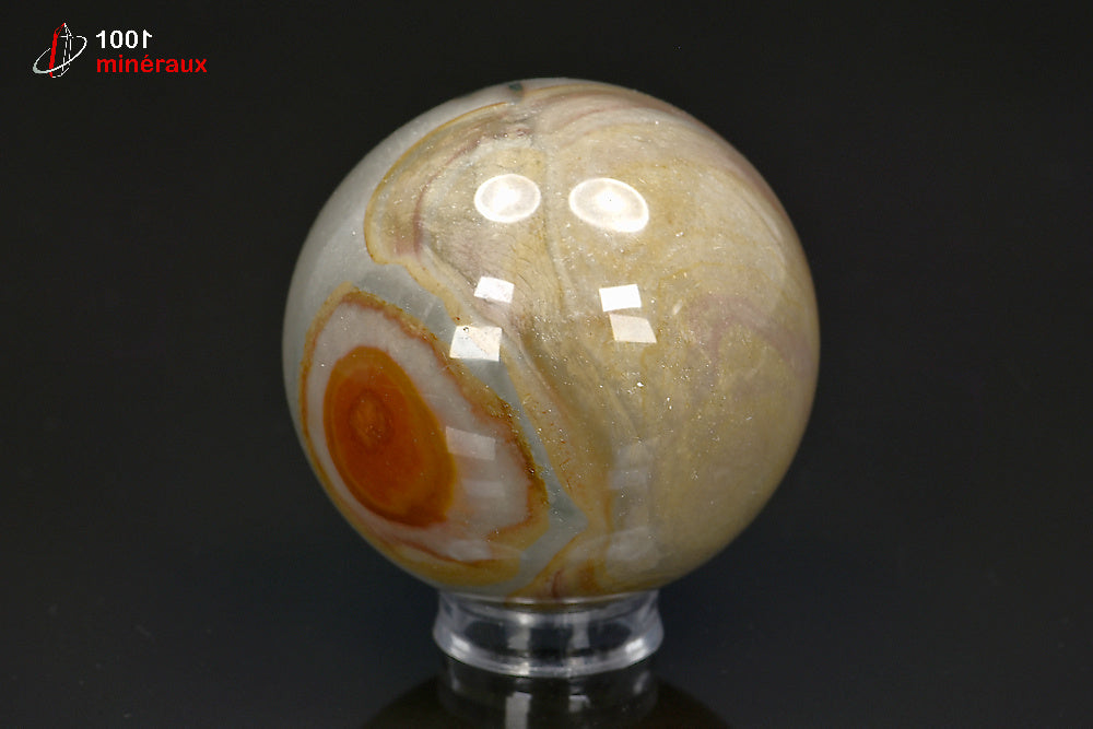 Sphère polie minérale de jaspe de couleurs de Madagascar