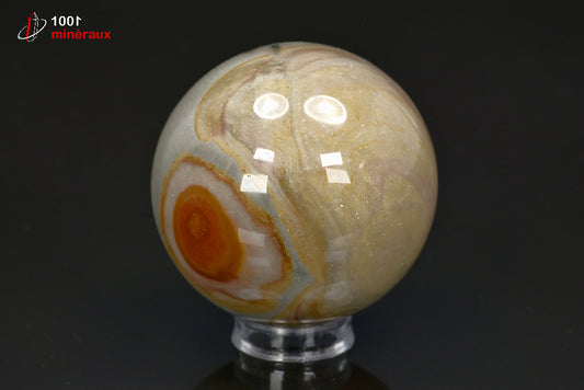 Sphère polie minérale de jaspe de couleurs de Madagascar