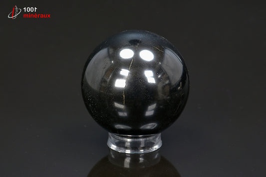 Minéral poli de shungite de Russie en forme de sphère