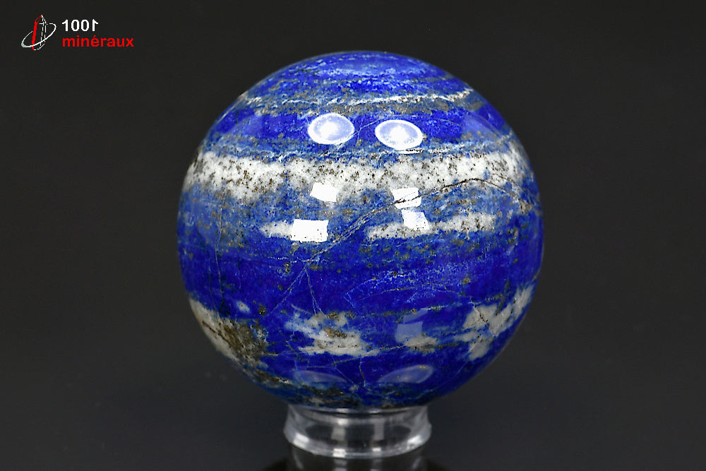 Sphère polie minérale en lapis-lazuli bleu d'Afghanistan