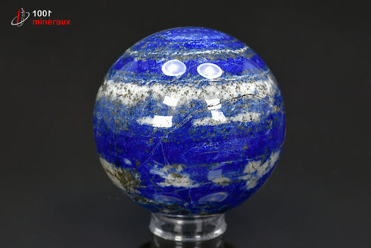 Sphère polie minérale en lapis-lazuli bleu d'Afghanistan