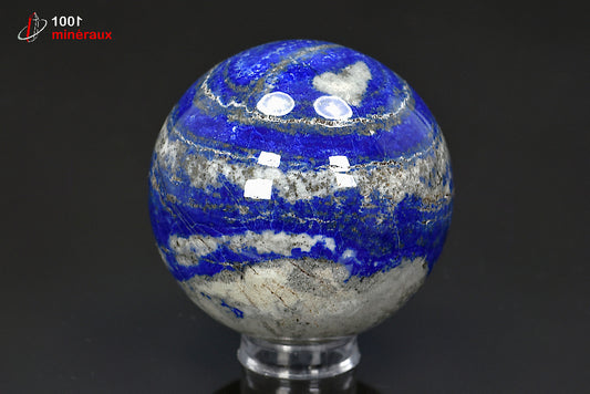 Sphère polie minérale en lapis-lazuli bleu d'Afghanistan