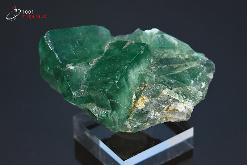 Minéral cristallisé de fluorine verte de Madagascar