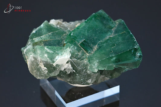 Minéral cristallisé de fluorine verte de Madagascar