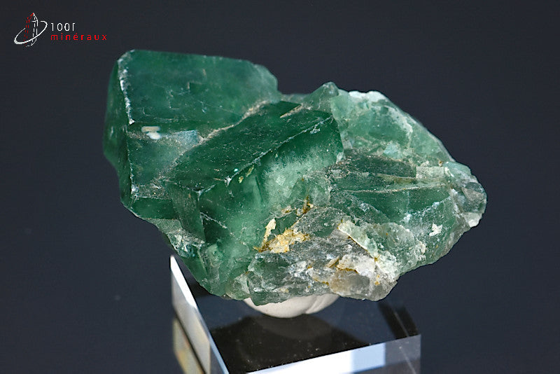 Minéral cristallisé de fluorine verte de Madagascar