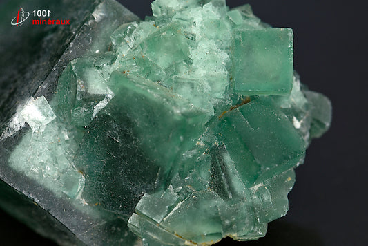 Minéral cristallisé de fluorine verte de Madagascar
