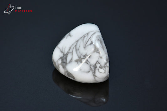 Minéral poli de howlite blanche du Zimbabwe