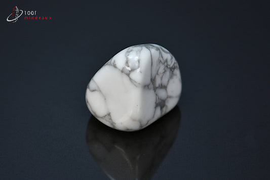 Minéral poli de howlite blanche du Zimbabwe