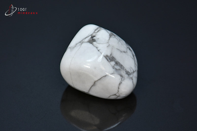 Minéral poli de howlite blanche du Zimbabwe