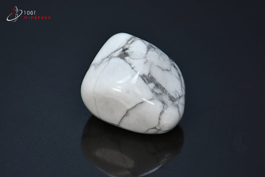 Minéral poli de howlite blanche du Zimbabwe