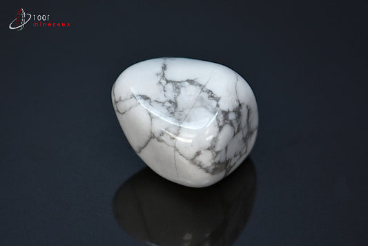 Minéral poli de howlite blanche du Zimbabwe