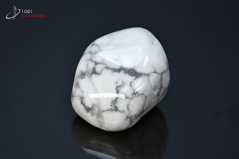Minéral poli de howlite blanche du Zimbabwe