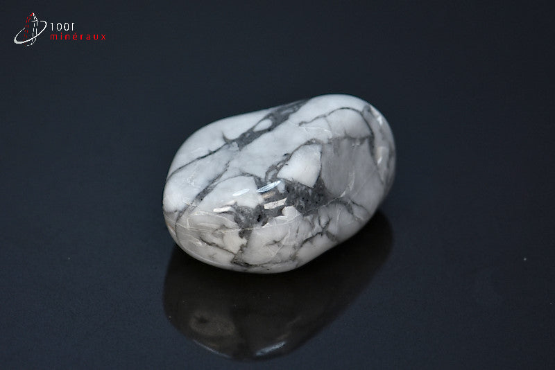 Minéral poli de howlite blanche du Zimbabwe