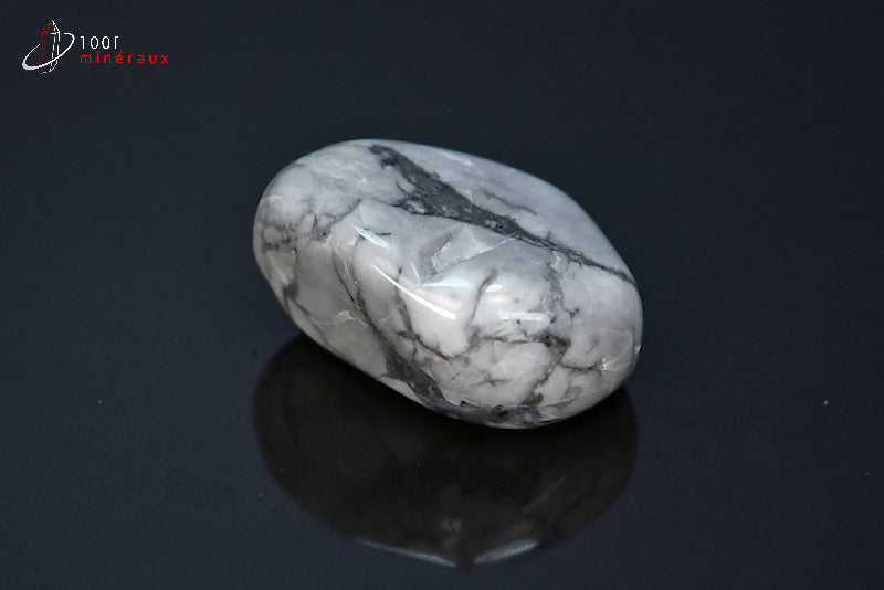 Minéral poli de howlite blanche du Zimbabwe