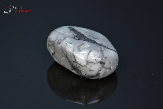 Minéral poli de howlite blanche du Zimbabwe