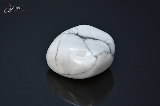 Minéral poli de howlite blanche du Zimbabwe