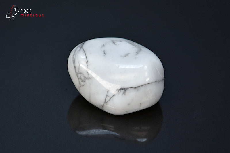 Minéral poli de howlite blanche du Zimbabwe