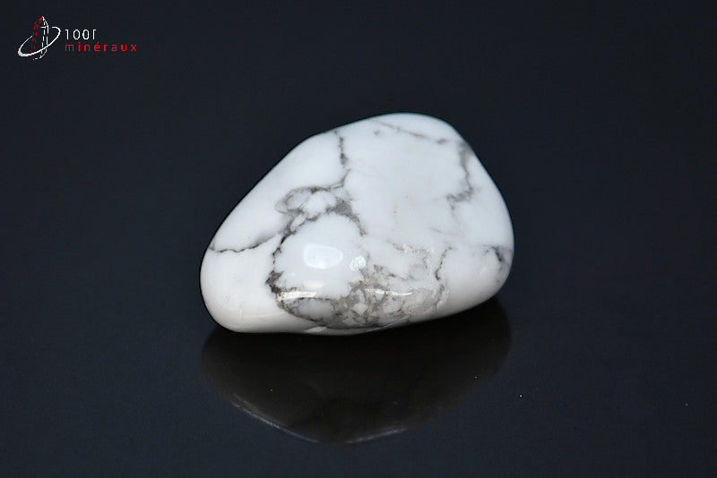 Minéral poli de howlite blanche du Zimbabwe