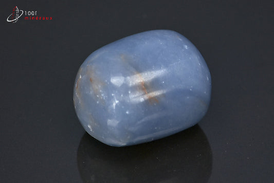 Minéral poli d'angélite bleue du Pérou