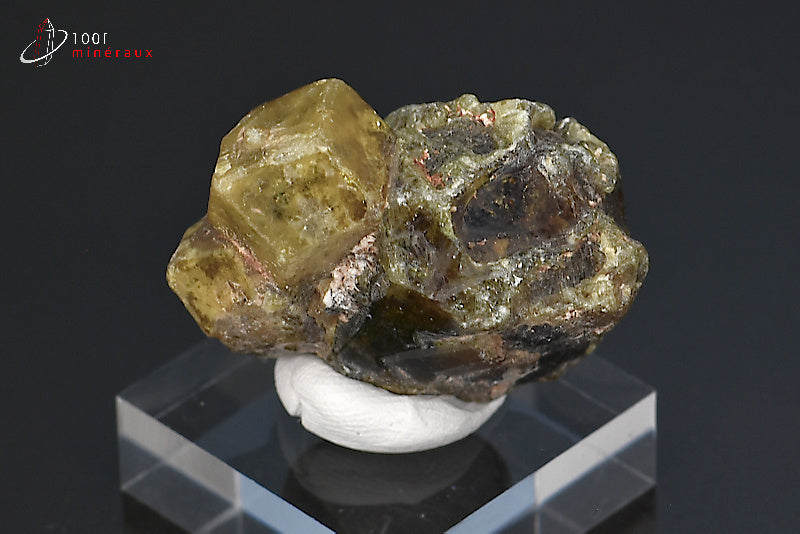 Minéral cristallisé de grenat andradite du Mali