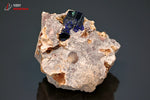 Cristal d'Azurite sur roche - Maroc - minéraux à cristaux 5,2 cm / 100g / BK846 - Vignette | 1001 minéraux
