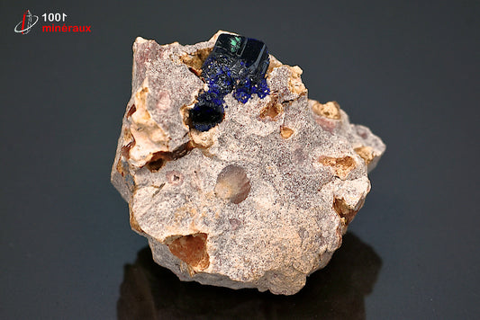 Minéral d'azurite et malachite cristallisé du Maroc 