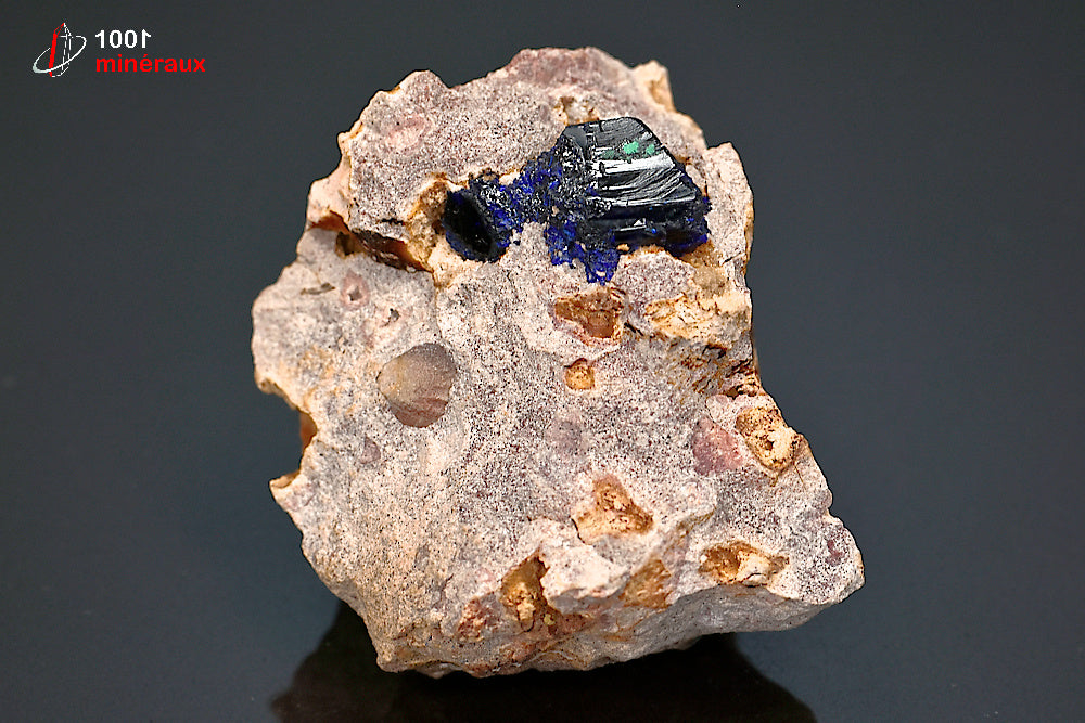 Minéral d'azurite et malachite cristallisé du Maroc 
