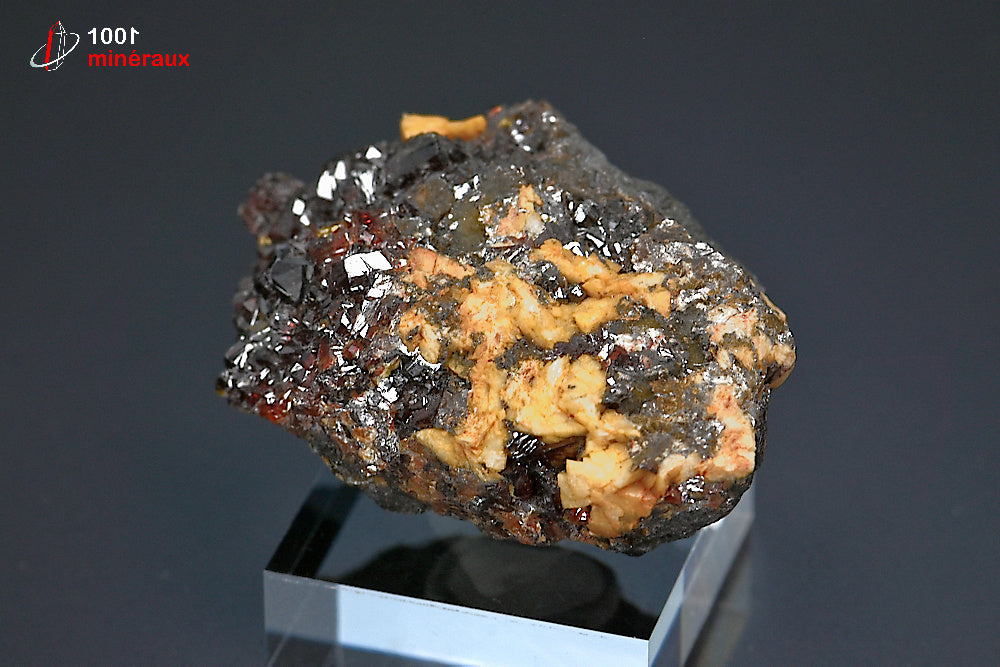 Minéral cristallisé de blende ou sphalérite des États-Unis