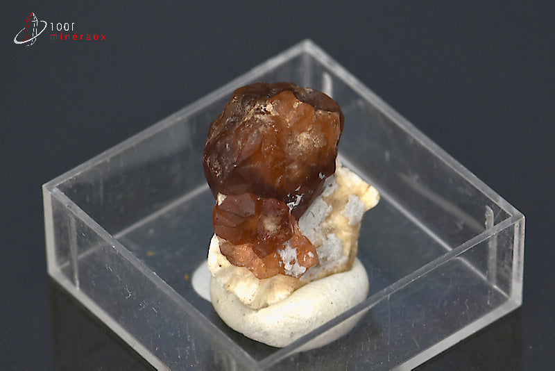 Minéral cristallisé de grenat hessonite du Canada